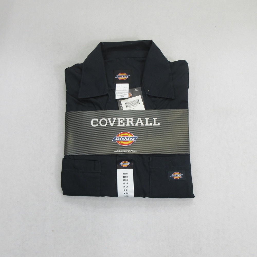 Dickies Men Short Sleeve Coverall Size M Short Dark Navy Workwear Jumpsuit New